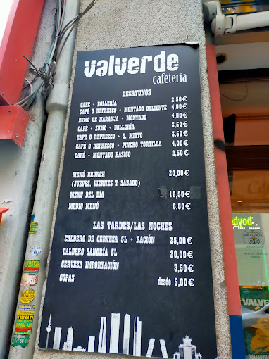Cervecería Cafetería Valverde menu 3